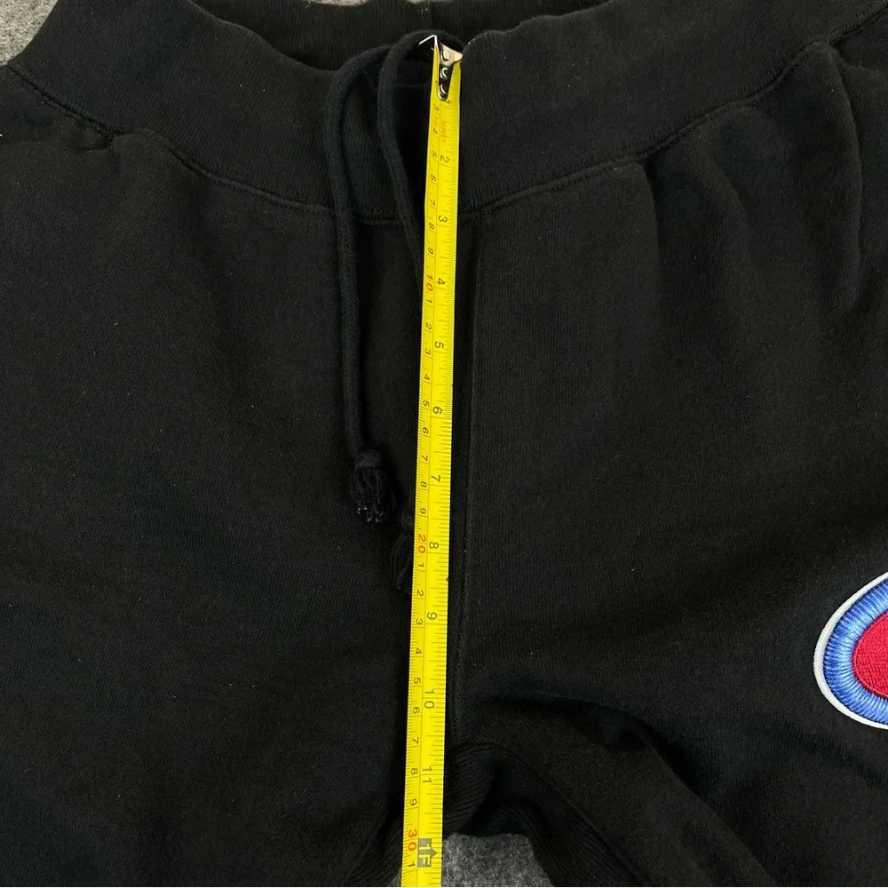 Vintage Champion Sweatpants Mens Medium Black Big Logo Reverse Weave 90s Y2K